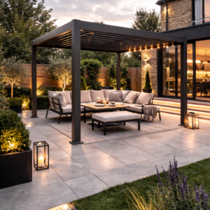 3x3 Aluminium Pergola – Anthracite Grey