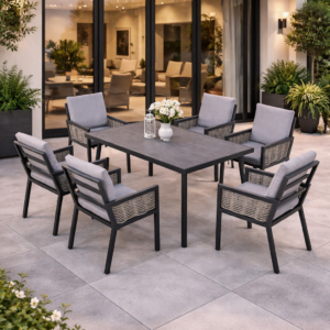 HUXLEY 6 SEAT RECTANGLE DINING SET