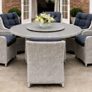 Alderwick Contemporary 6 Seater Round Dining Set