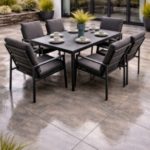 Vanta 6 Seat Rectangular Dining Set – Aluminium Garden Furniture