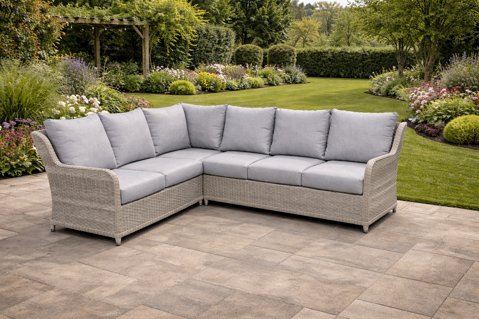 Ashbourne Corner Dining Set with Rising Table | Premium Rattan Garden Furniture - Image 3