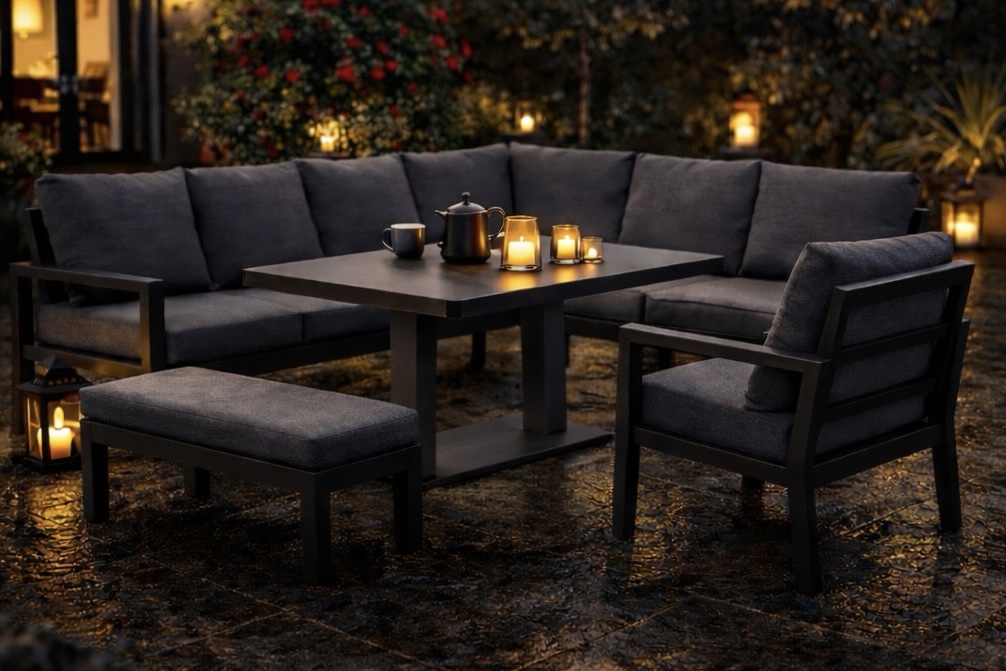 Vanta Corner Dining Set with Rising Table - Image 3