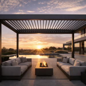 6x3 Aluminium Pergola with Adjustable Louvered Roof