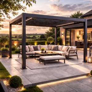 3x3 Aluminium Pergola – Anthracite